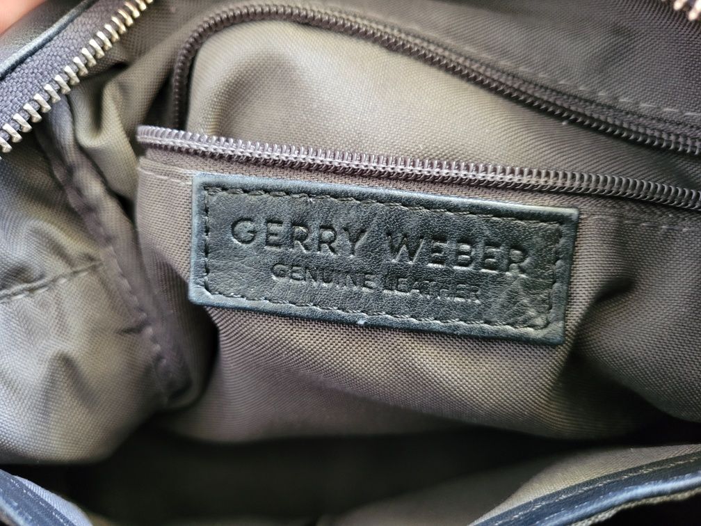 TANIO!! Skórzany damski czarny plecak Gerry Weber PIACENZA