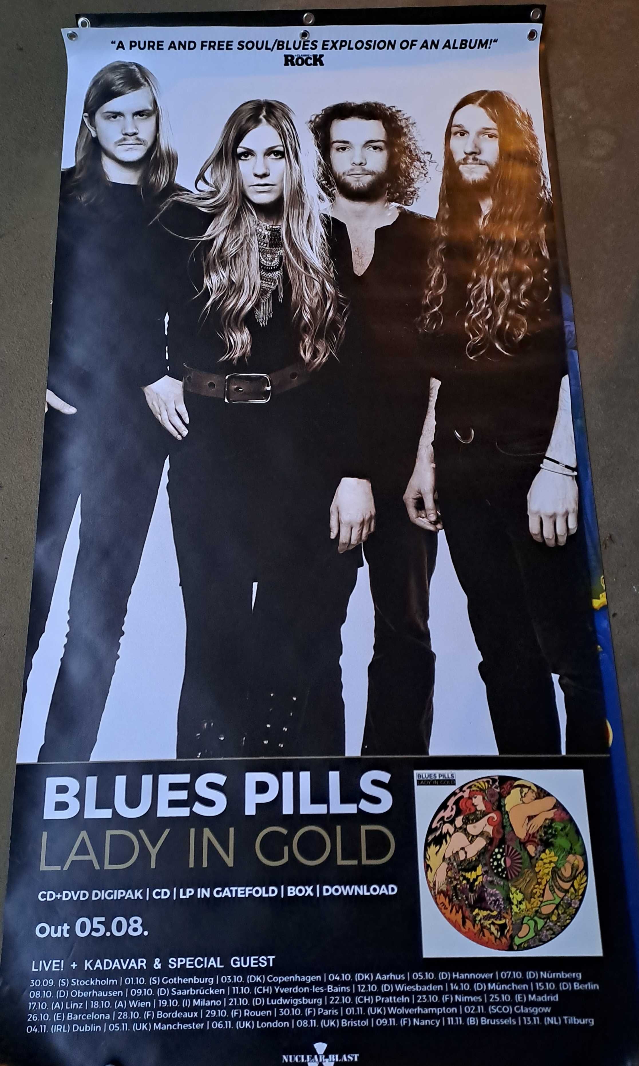 Blues Pills flaga baner RARYTAS duży wymiar 2 metry x 1 m