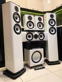 Kino Domowe Amplituner Denon Kolumny Elac Vela Subwoofer Aktywny