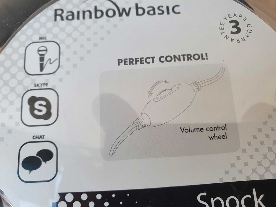 Auscultadores  c/ fios, Rainbow basic, novos + Oferta