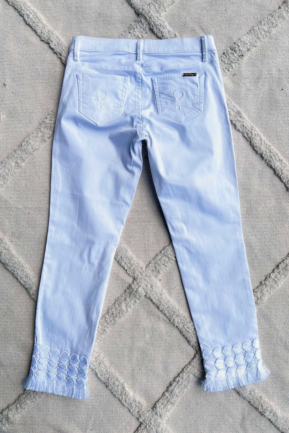 Lilly Pulitzer białe spodnie cygaretki letnie wiosenne jeans roz. 36 S