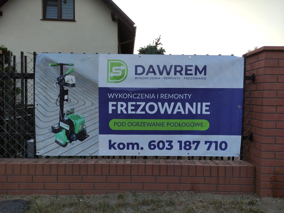 Frezowanie ogrzewanie podłogowe. WOLNE TERMINY !!!
