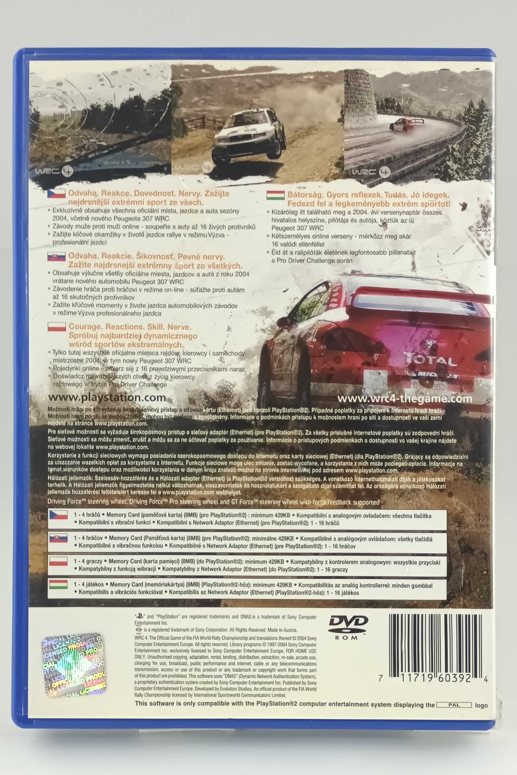 WRC 4: The official game of the FIA PS2