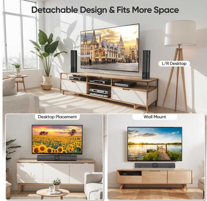 Sound Bar do telewizora smart tv 20" soundbar optycznym/AUX/HDMI/bt