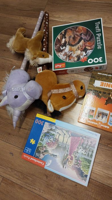 Hobby horse 2x puzzle ksiazka KONIE