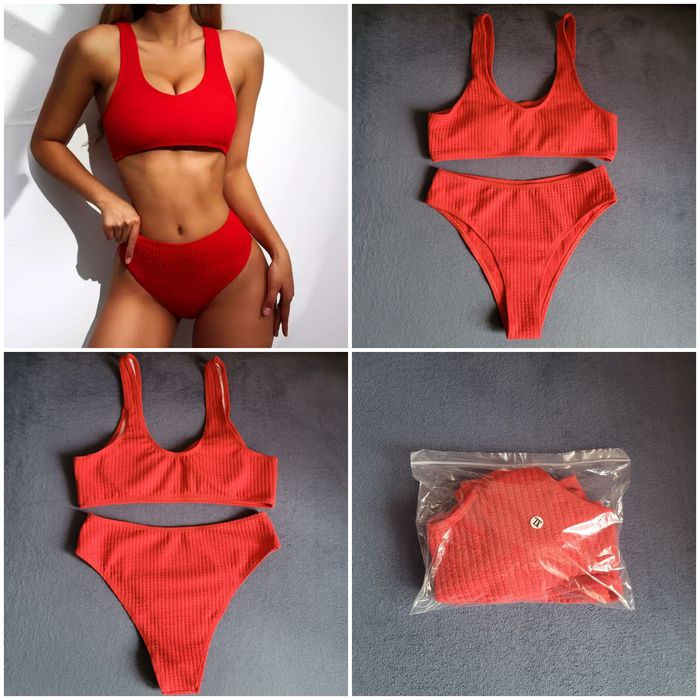 Купальник роздільний червоний, XL