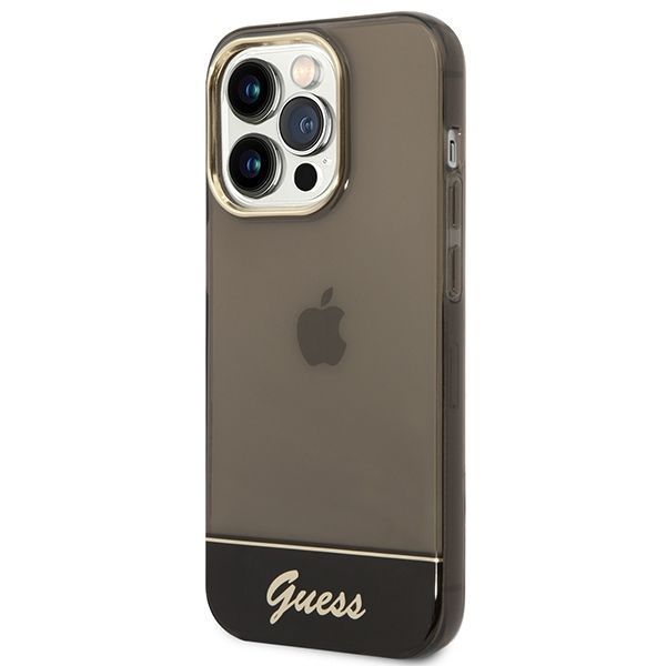 Guess Etui na iPhone 14 Pro Max 6,7" - Czarne/Etui Guess Translucent