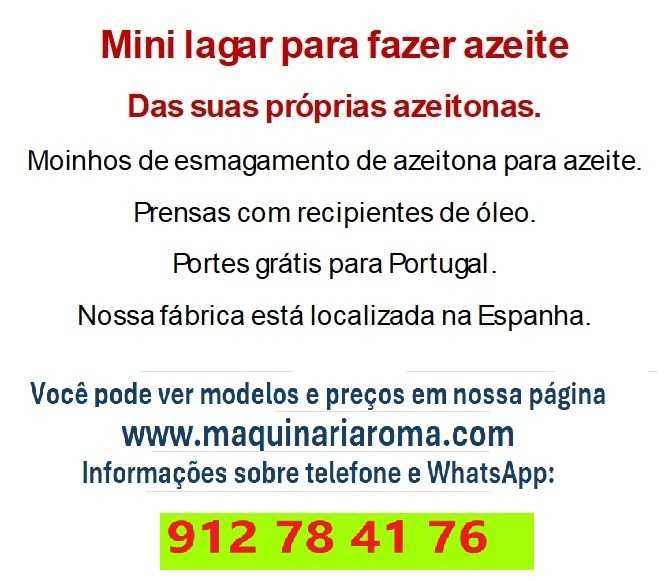 Moinho para fazer seu próprio azeite.