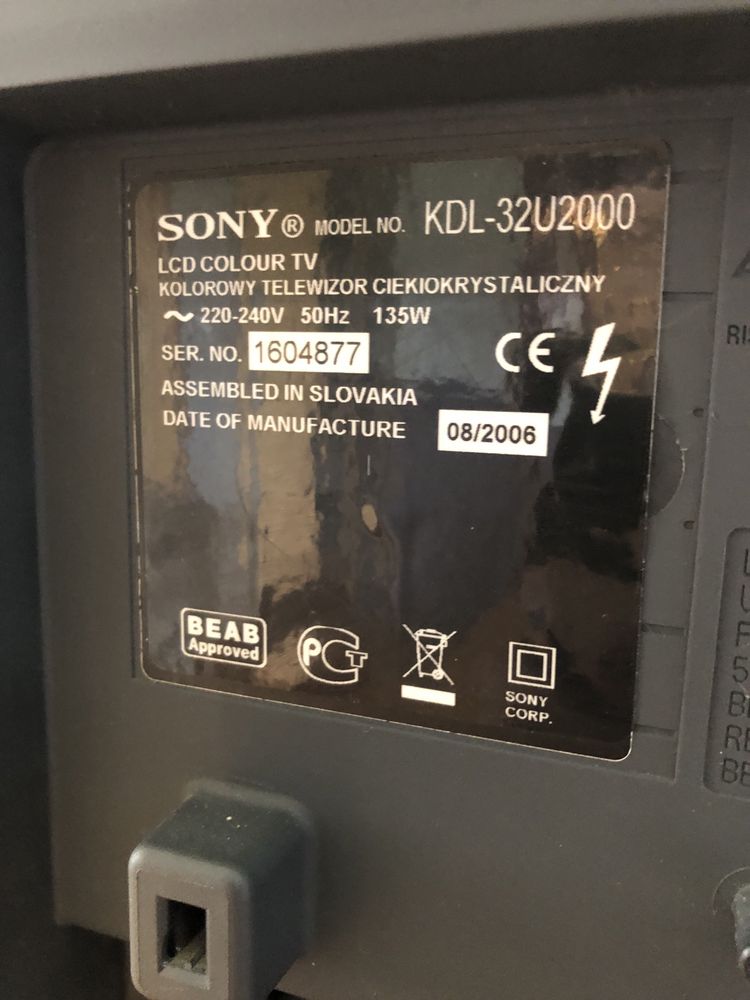 TV telewizor LCD SONY Bravia 32 cale KDL-32U2000
