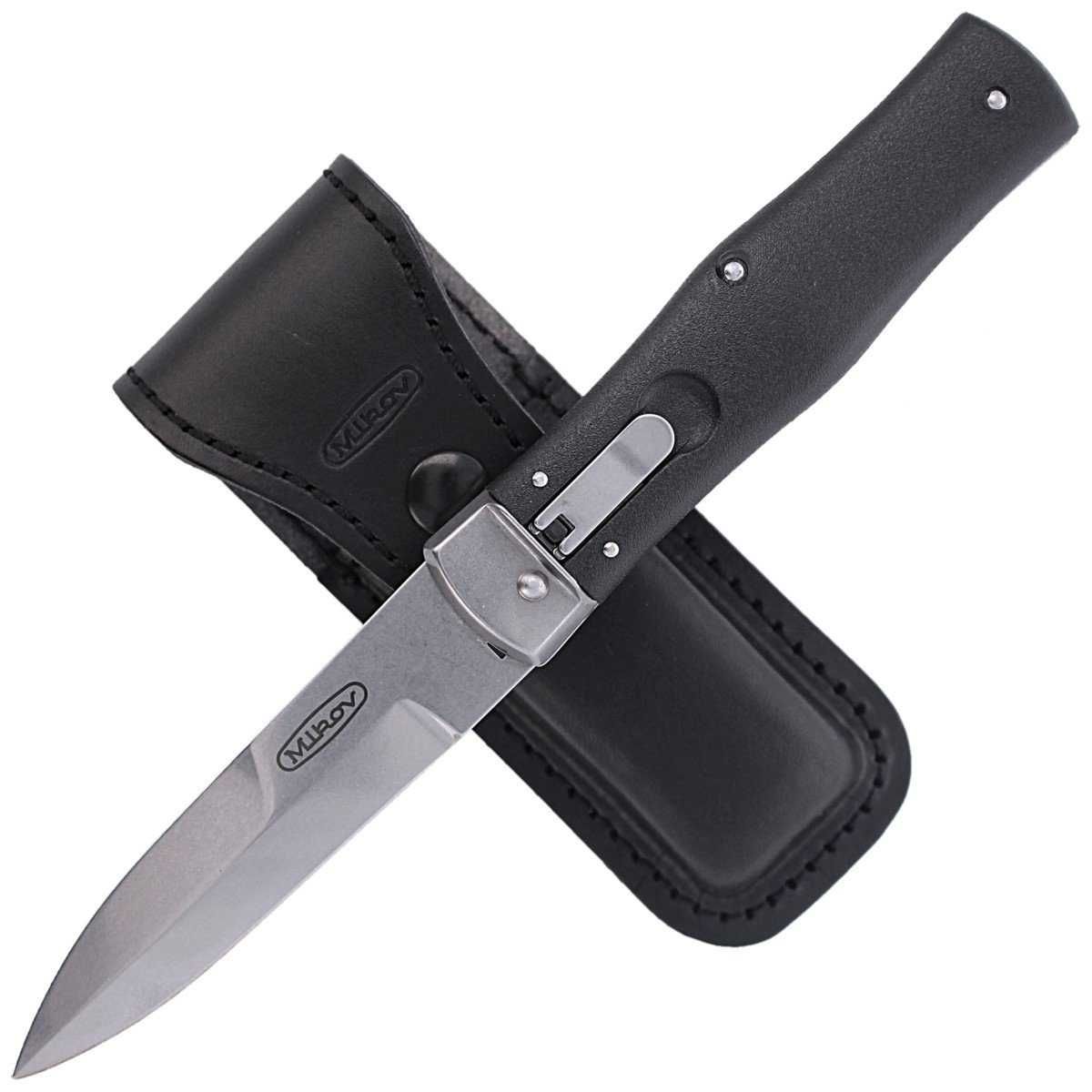 Nóż sprężynowy Mikov Predator Black ABS Stonewashed N690 241-BH-1/STKP