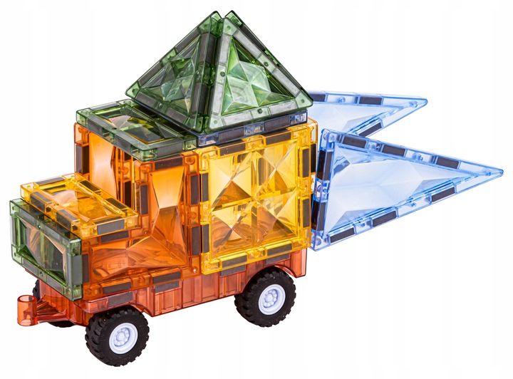 Klocki Magnetyczne Konstrukcyjne Panele Magnetic Tiles Pojazdy Figury