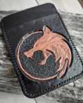 Portfel na karty cardholder skórzany ręcznie robiony handmade