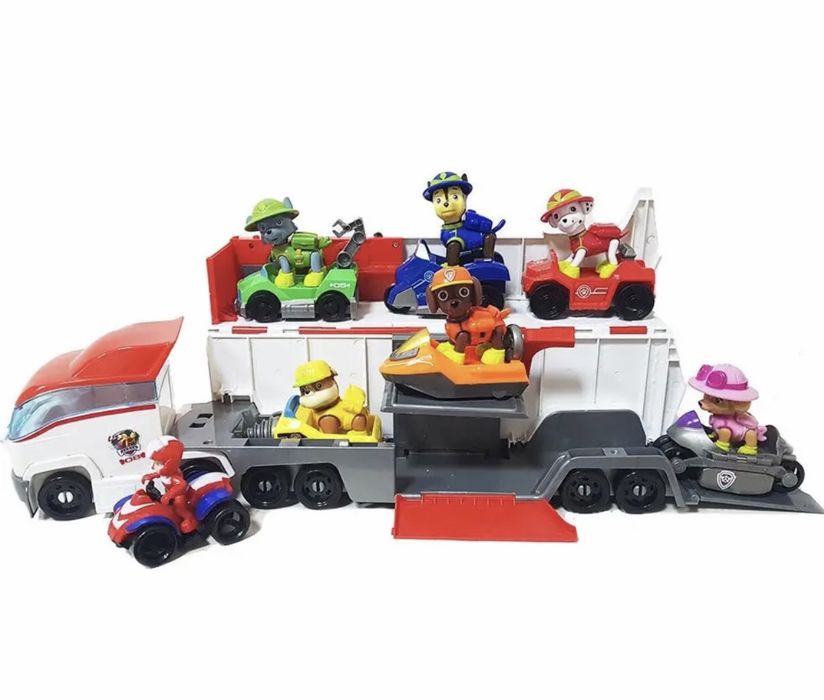 Автовоз камаз фура машина щенячий патруль 7 героів