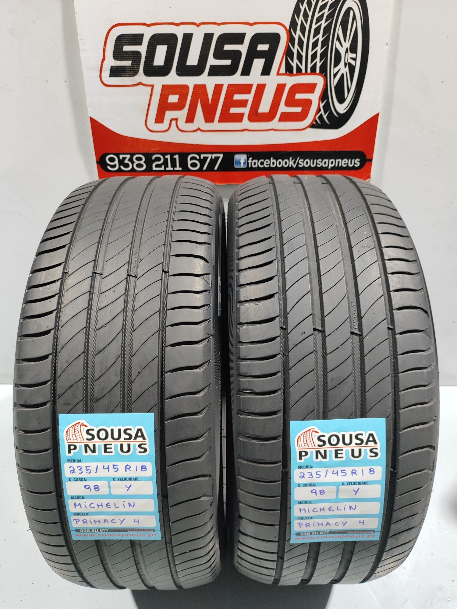 2 pneus semi novos 235-45R18 Michelin - Oferta dos Portes