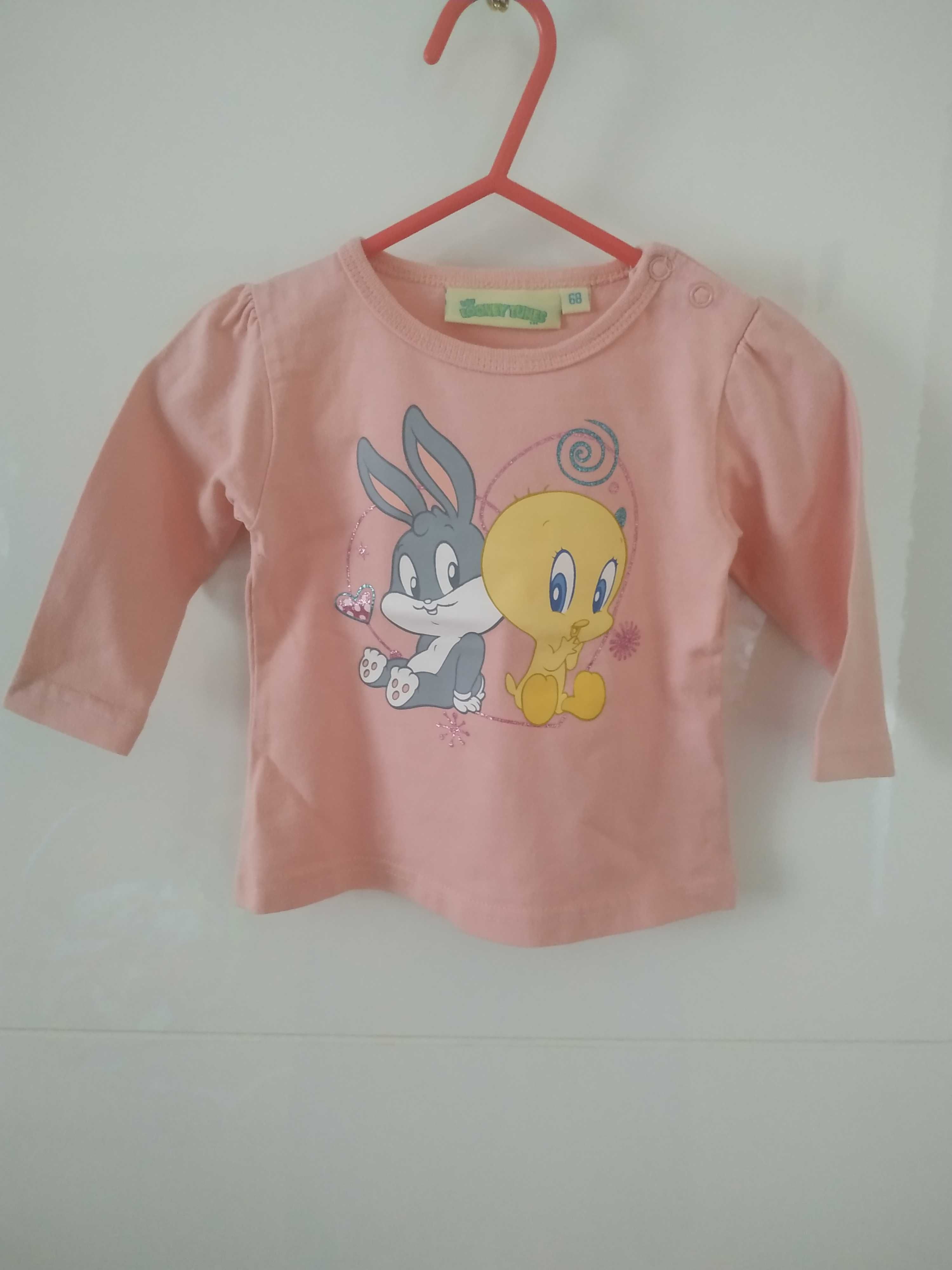 Bluzka Looney Tunes Baby r. 68 62 Tweety Bugs 100% bawełna