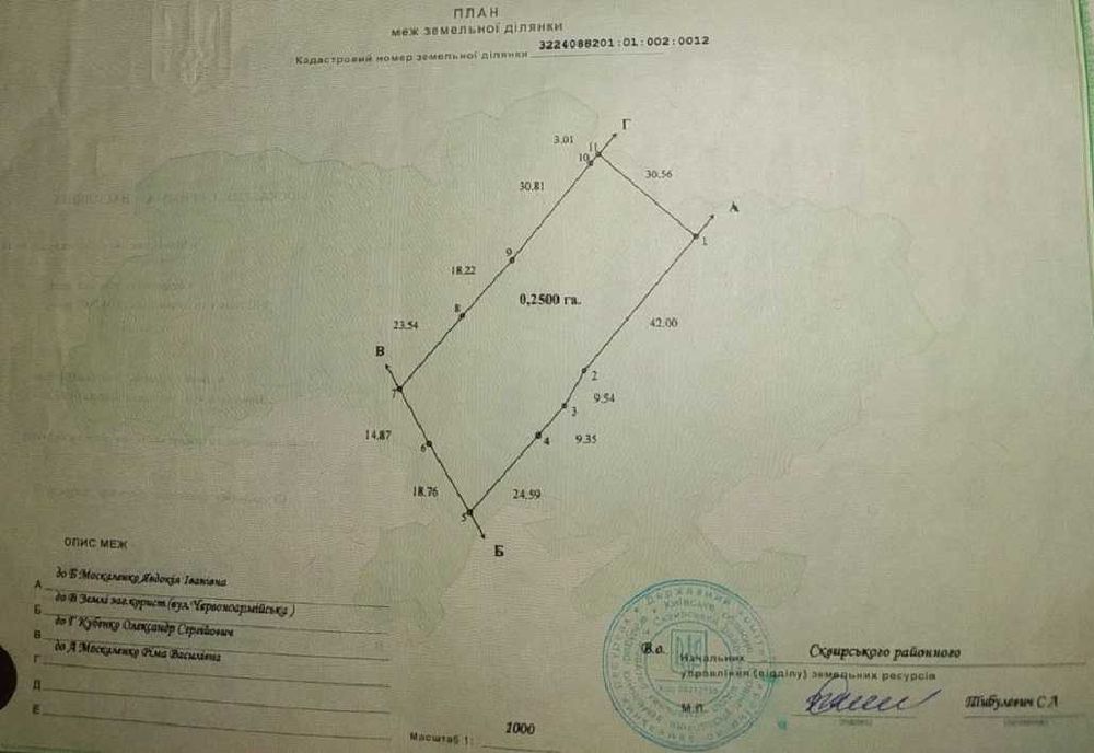 Продаю Земельну ділянку під забудову - Шамраївка