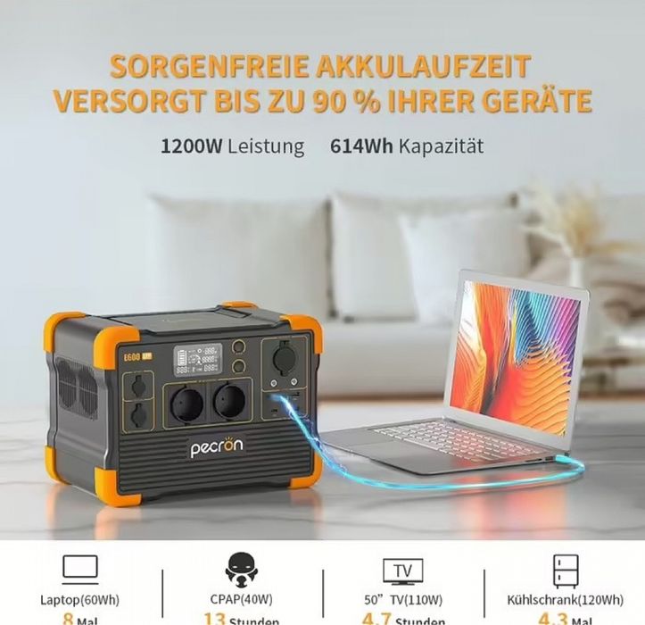 ЄВРОПА | Зарядна Станція Pecron E600 / 1800W / 1200W  / ЧИСТИЙ СИНУС