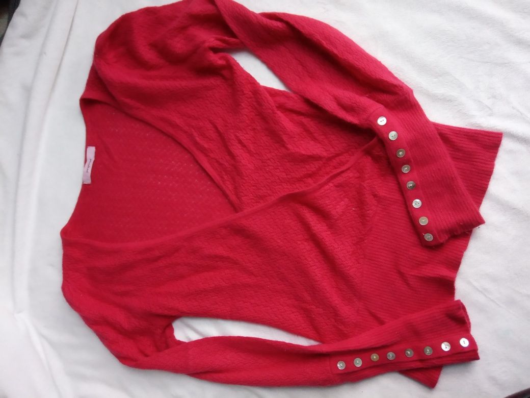 Sweterek kopertowy angora L
