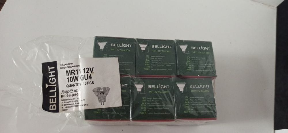 Żarówka MR11, 12V, GU4, 10W, 85lm, 6sztuk, nowe