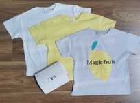 3 szt t-shirt Zara roz. 92 z cytryną