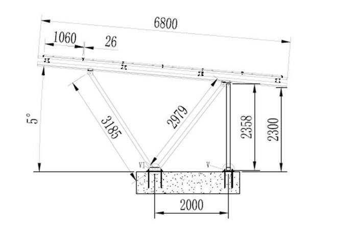 Konstrukcja typu CARPORT fotowoltaika 6x4 wodoodporny