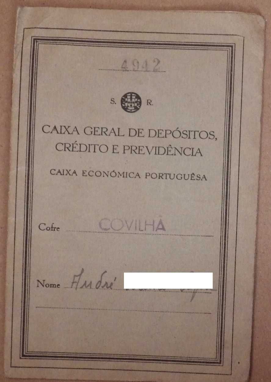 4 cadernetas CGD - Caixa Geral de Depósitos, Crédito e Previdência