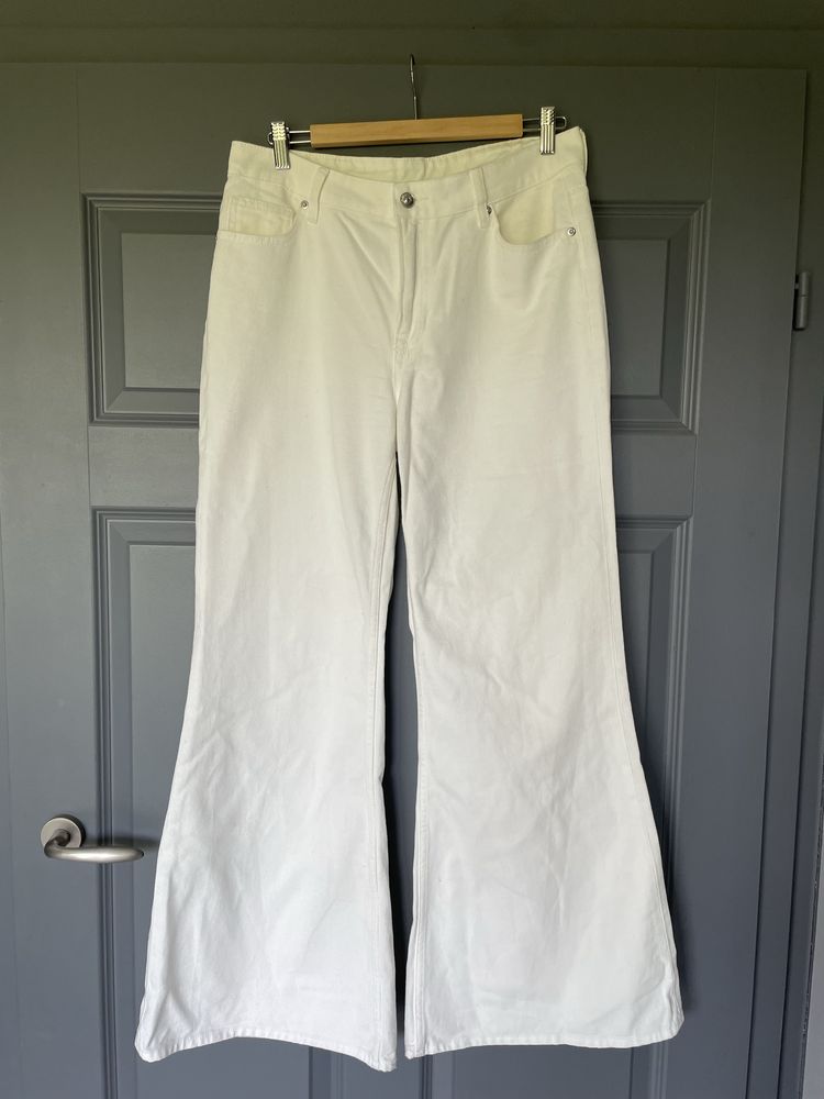 Jeansy H&M białe szerokie L