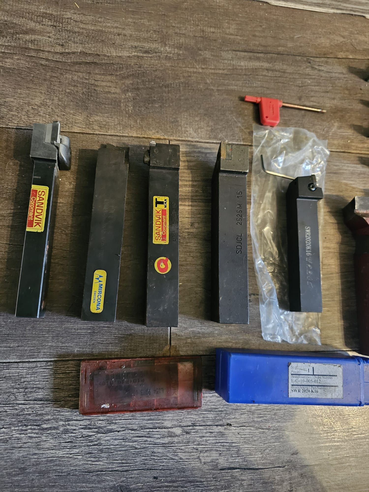 Noże Tokarskie 16szt Składaki Sandvik,Mircona,Wytaczaki Tokarka Zestaw