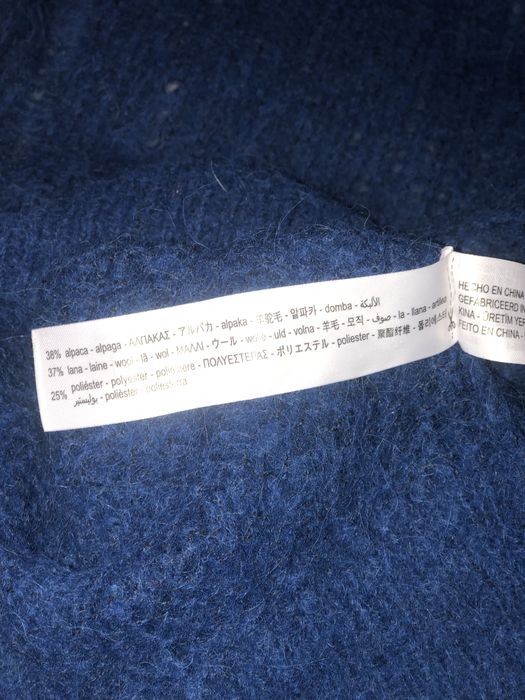 Zara светр рваний альпака синій S-M