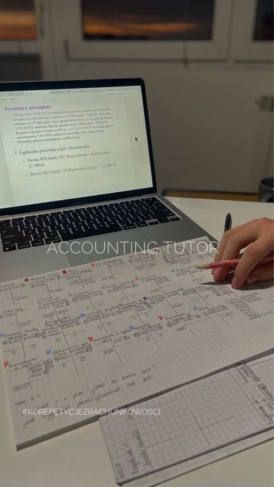 Korepetycje z rachunkowości / księgowości / finansów