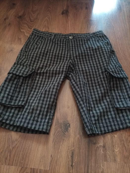 Spodnie męskie bermudy/bojówki, 100% bawełny, rozm. 50, jak nowe