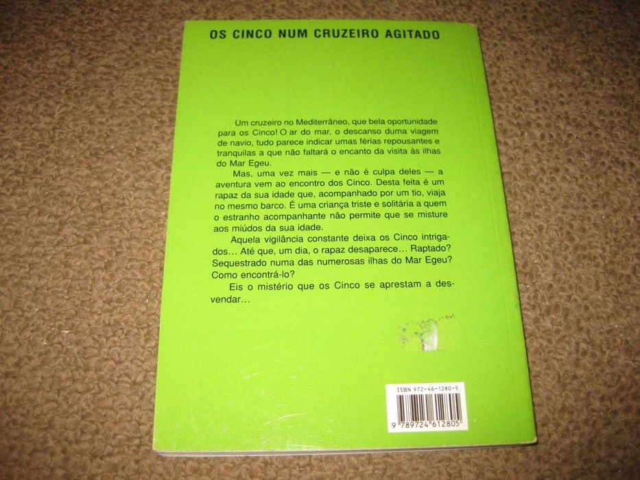 Livro "Os Cinco num Cruzeiro Agitado" de Enid Blyton