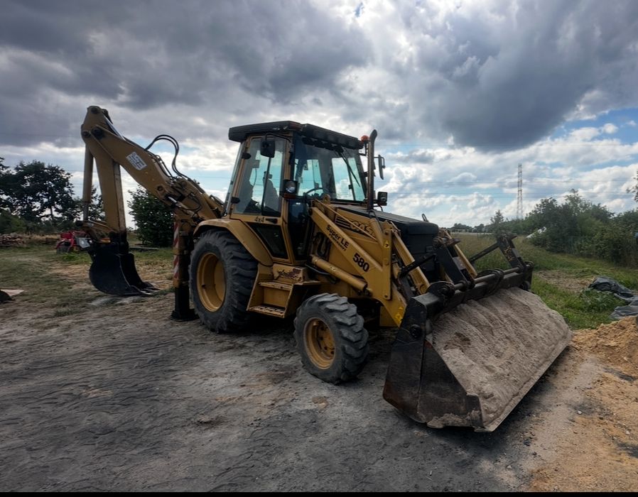 Koparko ładowarka Case 580, joystick, krokodyl, widły