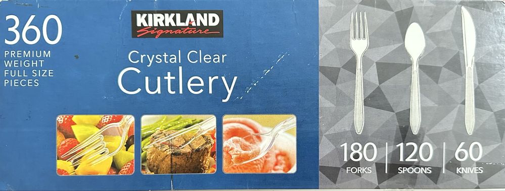 Набір преміальних одноразових столових приборів   Kirkland S (USA)