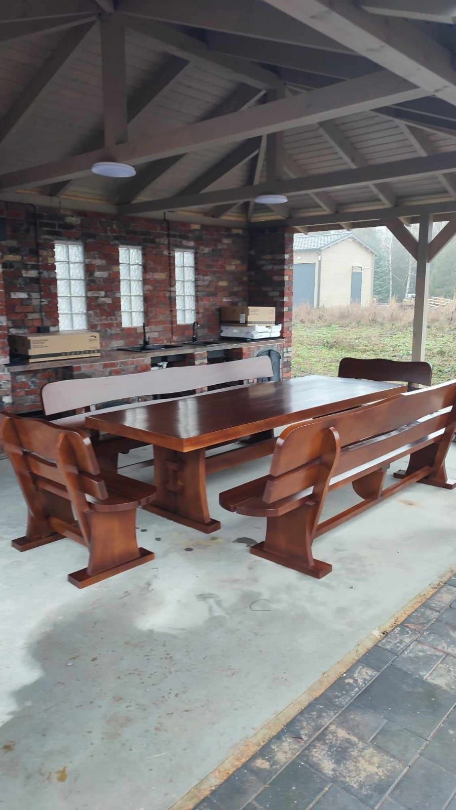 Meble ogrodowe stół krzesła ławki komplet biesiadny Majówka Producent