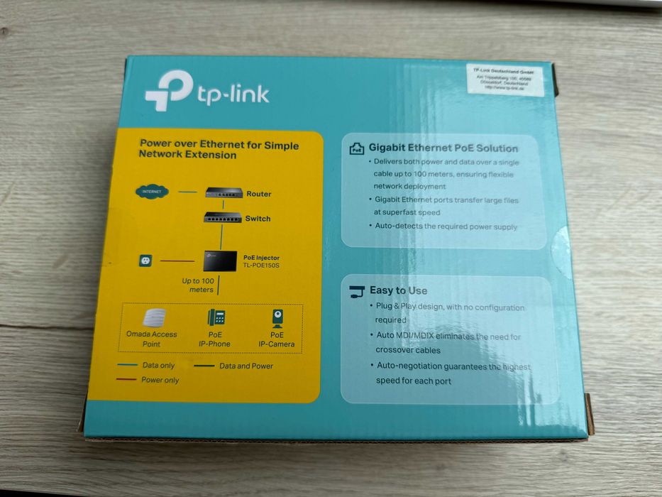 Injetor PoE TPLink TL-POE150S