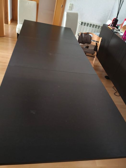 Mesa extensivel preta strandtorp IKEA