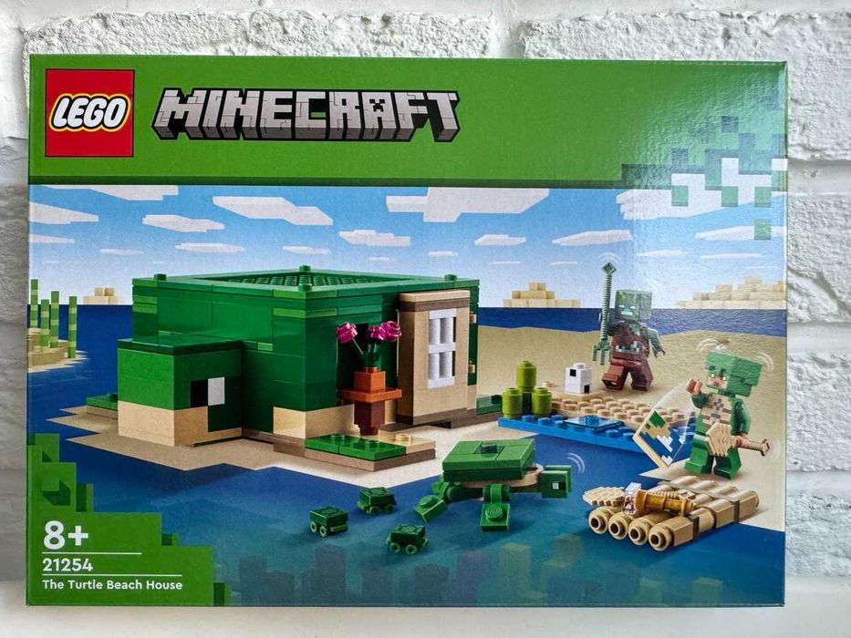 Набор Lego Minecraft 21254. Пляжний будиночок у формі черепахи.