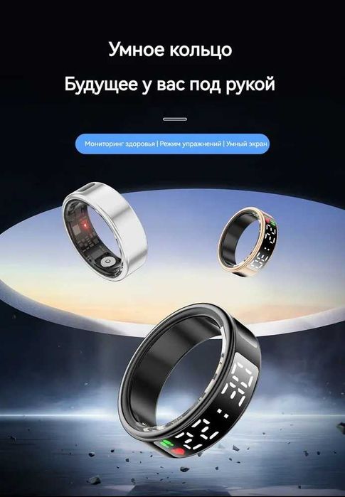 Смарт-кольцо, кільце, smart ring с дисплеем,