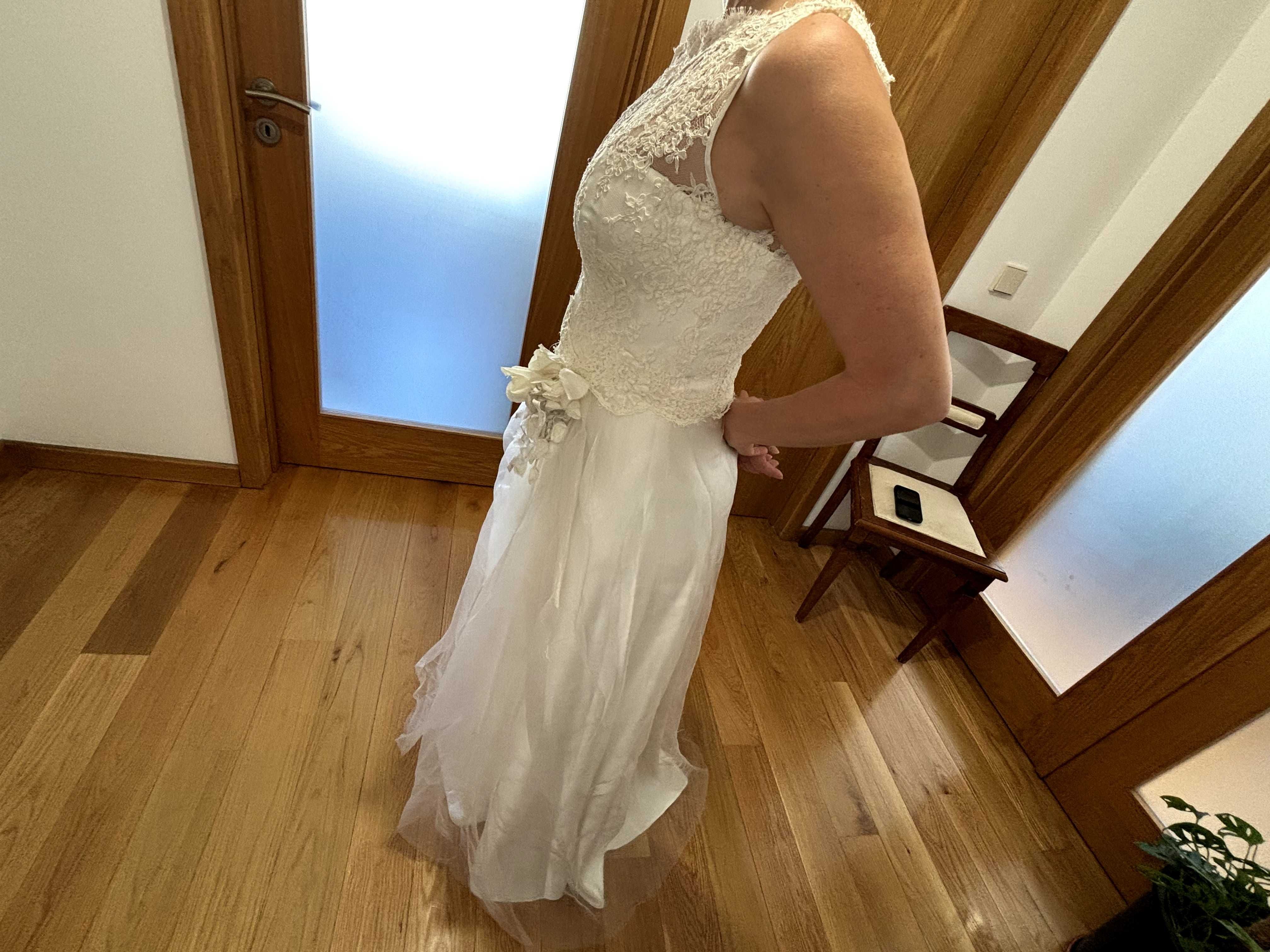 Vestido de noiva novo alta costura Made in Italy