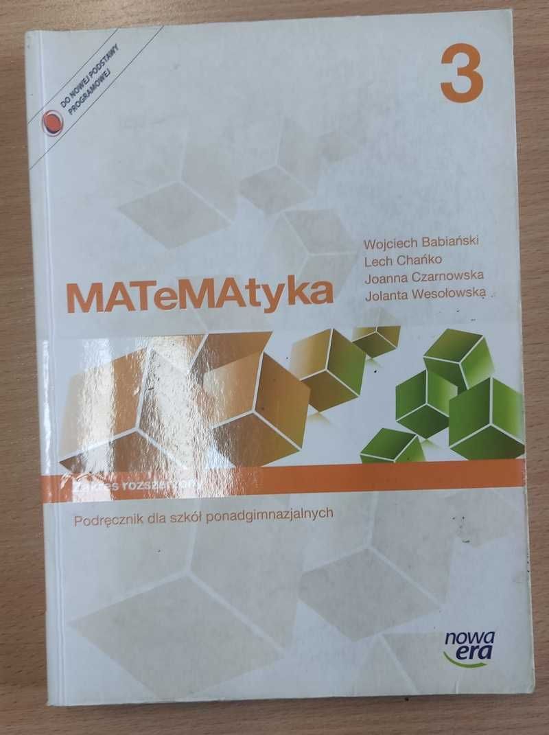 Matematyka podręcznik klasa 3 - zakres rozszerzony - Nowa Era