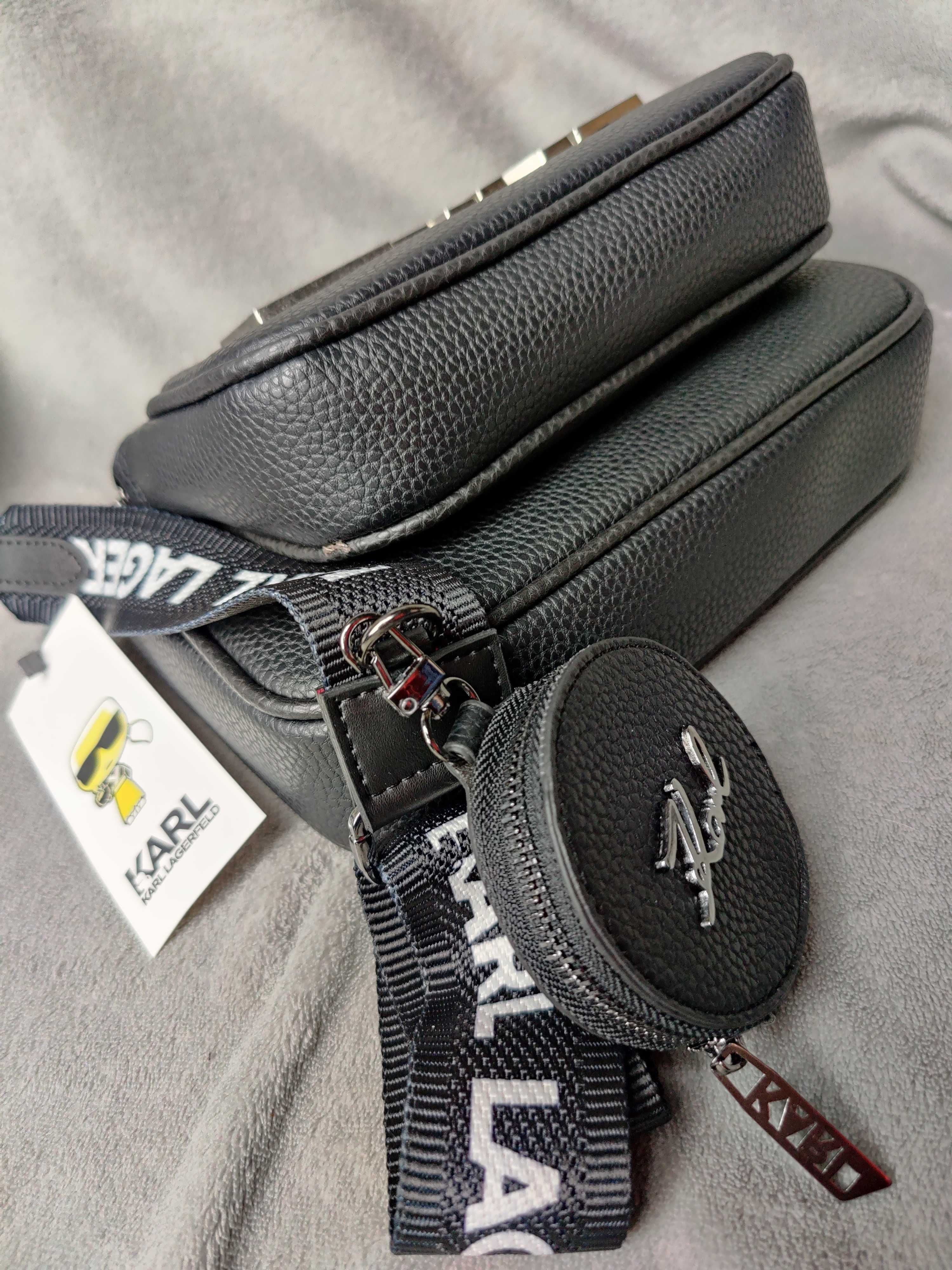 Torebka damska Karl 3w1 torebki duży napis torba Premium