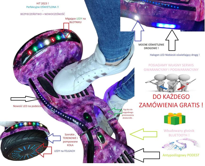 deskorolka elektryczna hoverboard  BT 11 TERENOWA