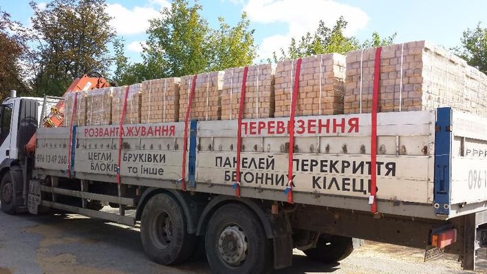 Кран маніпулятор Перевезення: панелі\плити перекриття\Цегла\Газоблок
