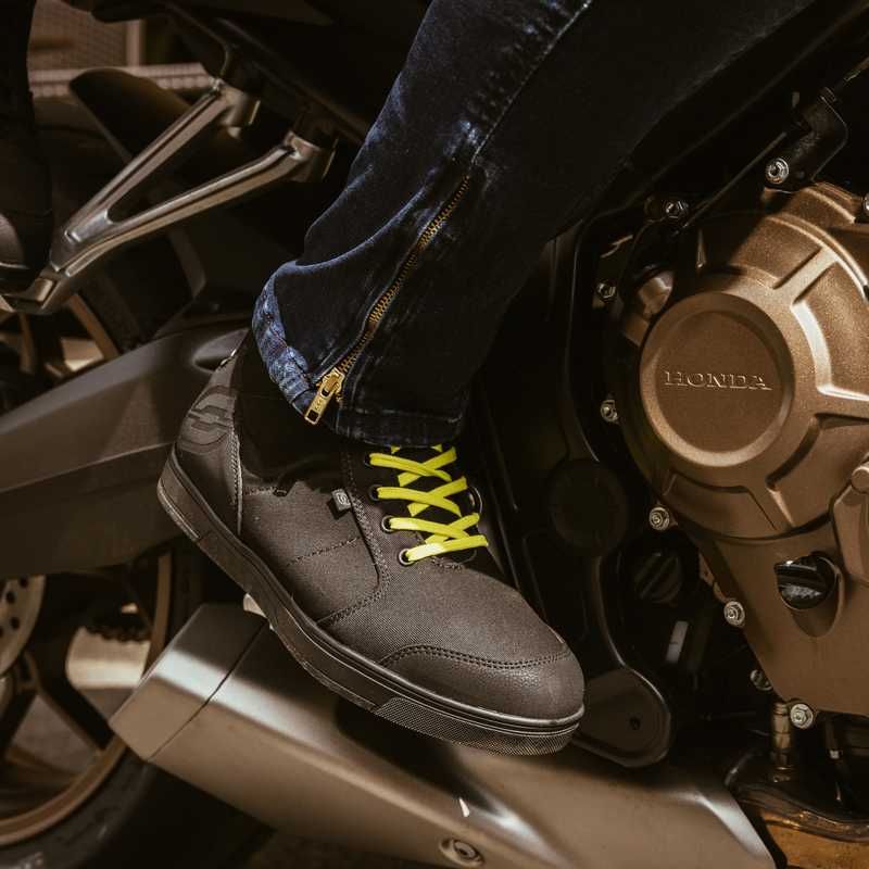 Motocyklowe Buty Męskie OzoneTown Black/Fluo Yellow 44, 45, 47, 48