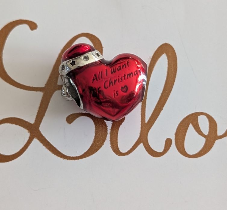 Pandora charms świąteczne serce srebro