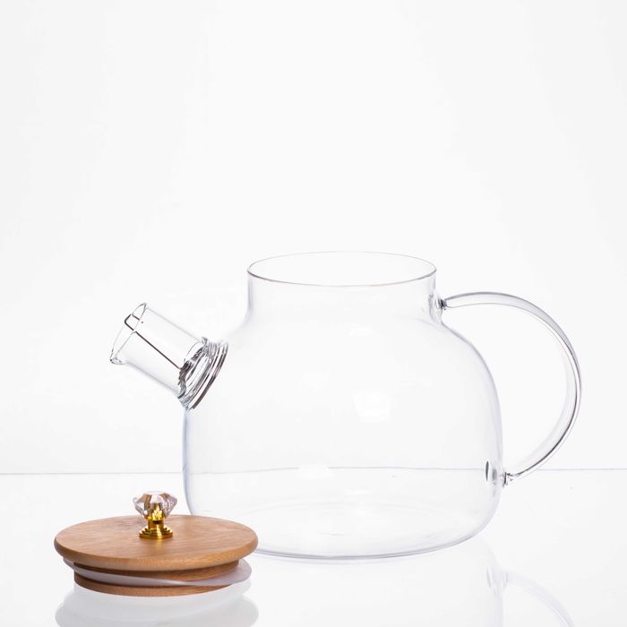 Чайний набір із товстого скла 5 предметів на 4 персони