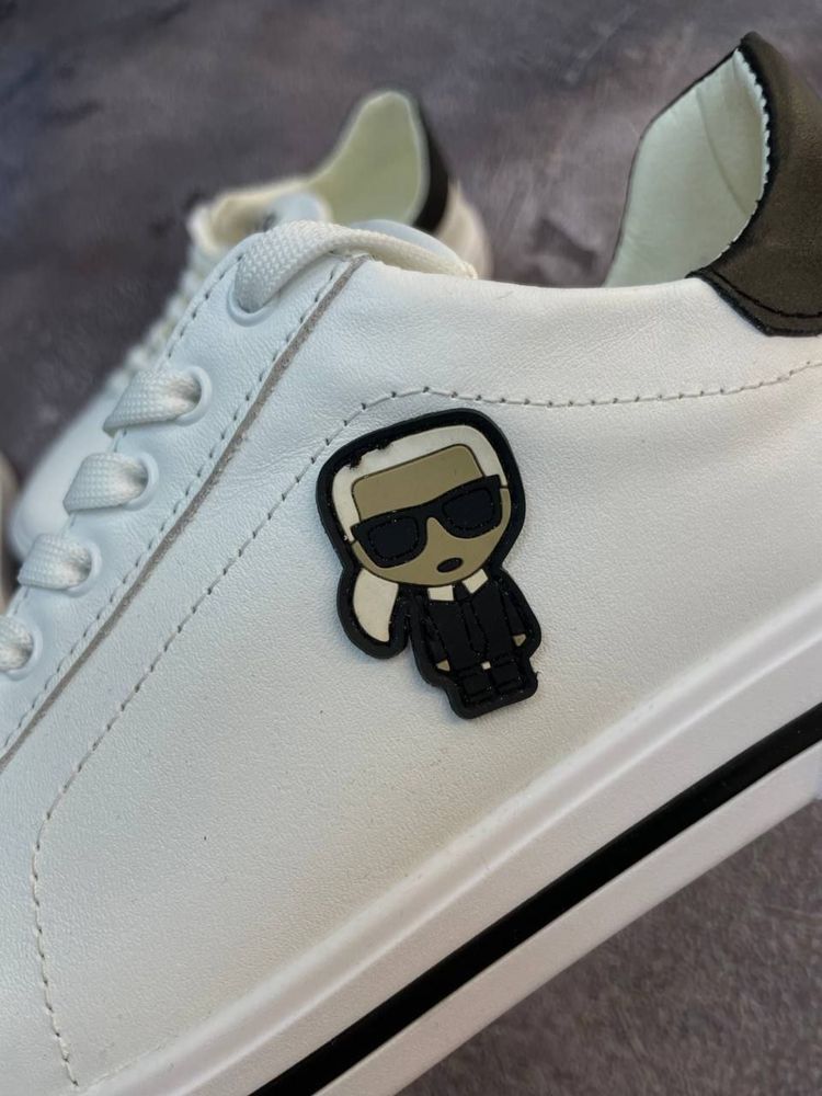 КЕДИ KARL LAGERFELD Мужские кроссовки Карл Кеды белые демисезон кожа