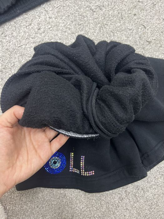 Теплый зимний прогулочный костюм трикотаж на флисе свитшот+шорты xs-s