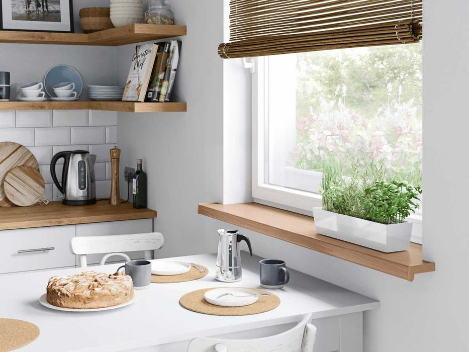 Vilo - PARAPET WEWNĘTRZNY PVC komorowy szerokość 25cm MARMUR 1,5m